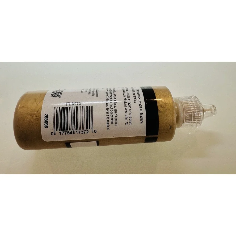 TULIP Metallics Dimensional Fabric Paint Lot 3 Bottles Gold Orange Blue 4oz